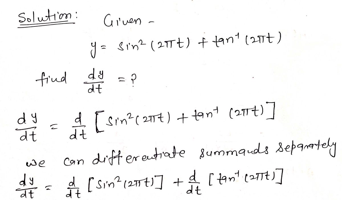 Calculus homework question answer, step 1, image 1